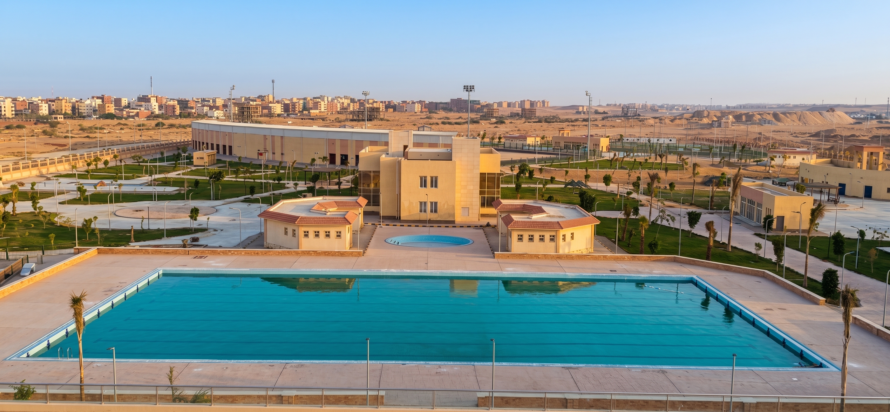 نادي التنمية بمدينة بدر — إطلالة على المرافق والمساحات